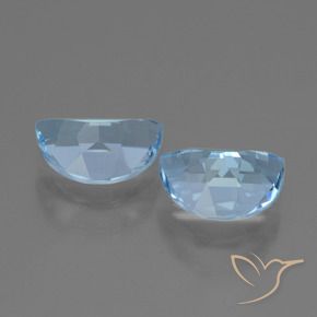 Topaz Gemstones in 7 x 5 mm (calibrated) Size for Sale, Topaz Stones in Swiss Blue Color