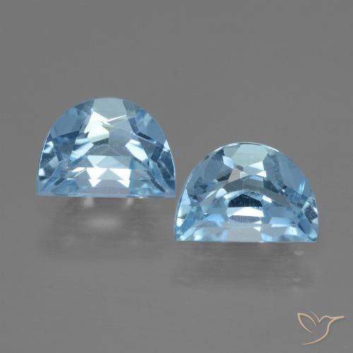2.09 ct Swiss Blue Topaz, 7 x 5.1 mm Odd Shaped From Brazil, Photo A