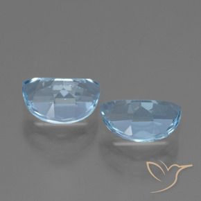 Topaz Gemstones in 7 x 5 mm (calibrated) Size for Sale, Topaz Stones in Swiss Blue Color
