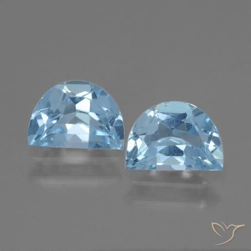 1.92 ct Swiss Blue Topaz, 7.1 x 5 mm Odd Shaped From Brazil, Photo A