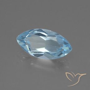 2.34 ct Blue Topaz Stone, Natural Topaz in Marquise Facet Shape for Sale