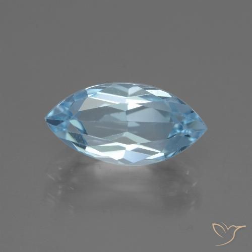 2.56ct Natural Sky Blue Topaz, Marquise, VVS
