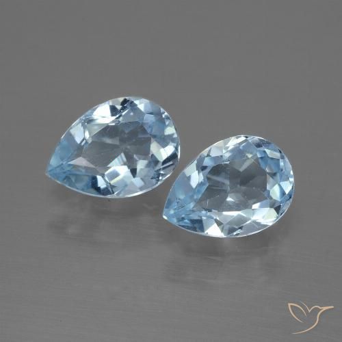 1.71ctw Natural Sky Blue Topaz, Pear Shape, VVS-VS