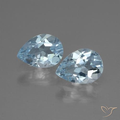 1.67 ct Sky Blue Topaz, 7.1 x 5.2 mm Pear Cut From Brazil, Photo A