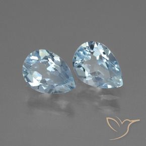 1.67 ctw Blue Topaz Stones, Natural Topaz in Pear Facet Shape for Sale