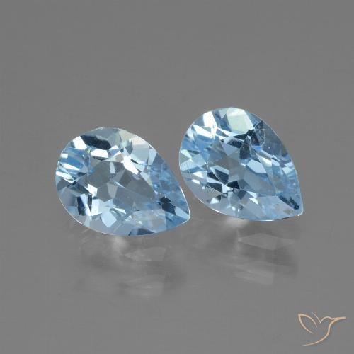 1.80ctw Natural Swiss Blue Topaz, Pear Shape, VVS-VS