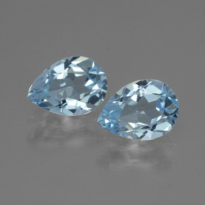 Deep Maya Blue Топаз Камень - 0.8ct Фасетная Груша (ID: 433199)