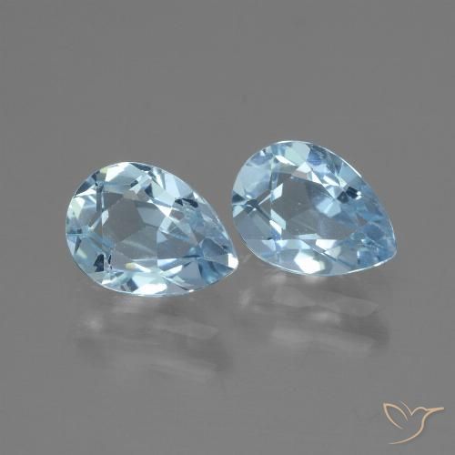 1.77ctw Natural Sky Blue Topaz, Pear Shape, VVS-VS