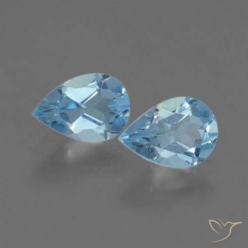 1.66ctw Natural Swiss Blue Topaz, Pear Shape, VVS-VS