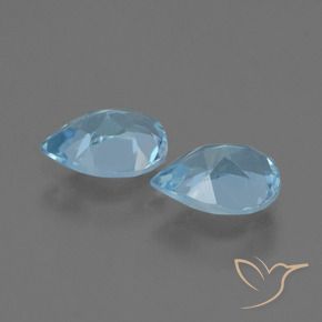Topaz Gemstones in 7 x 5 mm (calibrated) Size for Sale, Topaz Stones in Swiss Blue Color