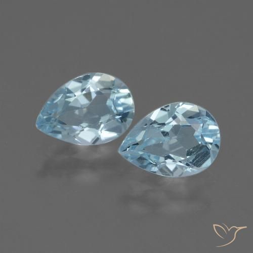 1.64ctw Natural Sky Blue Topaz, Pear Shape, VVS-VS