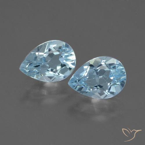 1.69ctw Natural Sky Blue Topaz, Pear Shape, VVS-VS