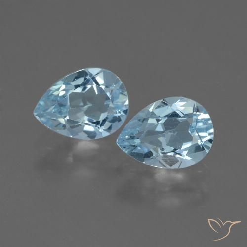 1.70ctw Natural Sky Blue Topaz, Pear Shape, VVS-VS