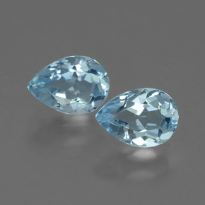 Deep Maya Blue Topas Edelstein - 0.9ct Birnen Schliff (ID: 433220)