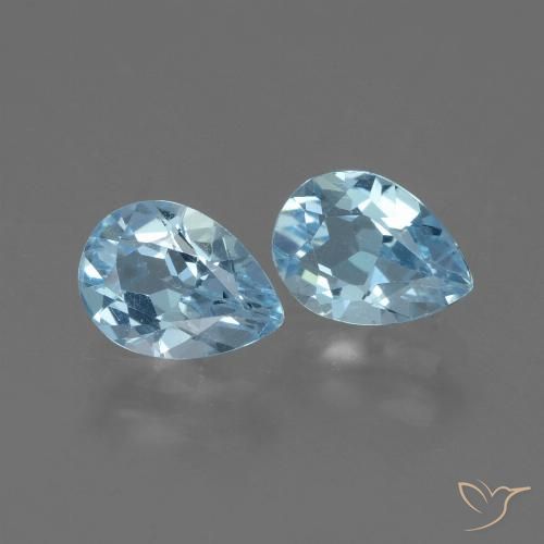 1.49ctw Natural Sky Blue Topaz, Pear Shape, VVS-VS