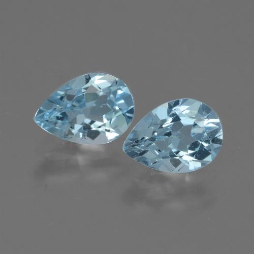 Baby Blue Topaz Gem - 0.8ct Pear Facet (ID: 433226)