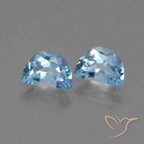 2.01 ctw Blue Topaz Stones, Natural Topaz in Fancy Facet Shape for Sale