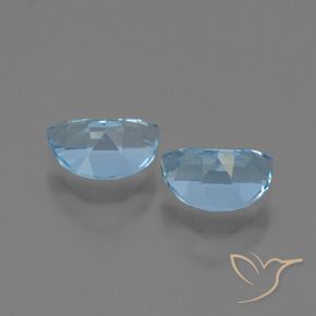 Topaz Gemstones in 7 x 5 mm (calibrated) Size for Sale, Topaz Stones in Swiss Blue Color