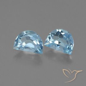 2.02 ctw Blue Topaz Stones, Natural Topaz in Fancy Facet Shape for Sale