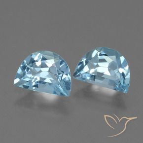 1.94 ctw Blue Topaz Stones, Natural Topaz in Fancy Facet Shape for Sale