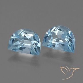 2.17 ctw Blue Topaz Stones, Natural Topaz in Fancy Facet Shape for Sale