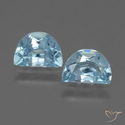 1.9 ct Sky Blue Topaz, 7.1 x 5.1 mm Odd Shaped From Brazil, Photo A