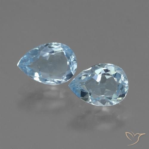1.69ctw Natural Sky Blue Topaz, Pear Shape, VVS-VS