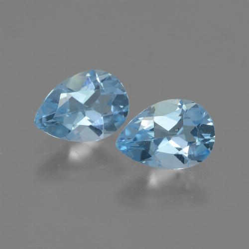 Swiss Blue Topaz Gem - 0.8ct Pear Facet (ID: 433256)
