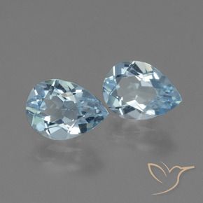 1.69 ctw Blue Topaz Stones, Natural Topaz in Pear Facet Shape for Sale