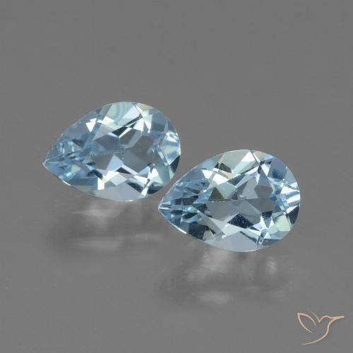 1.61 ct Sky Blue Topaz, 7.1 x 5.1 mm Pear Cut From Brazil, Photo A
