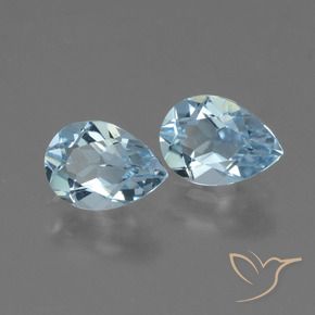 1.61 ctw Blue Topaz Stones, Natural Topaz in Pear Facet Shape for Sale