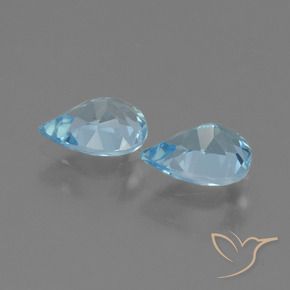 Topaz Gemstones in 7 x 5 mm (calibrated) Size for Sale, Topaz Stones in Swiss Blue Color