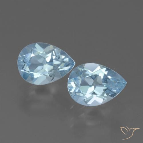1.70ctw Natural Sky Blue Topaz, Pear Shape, VVS-VS