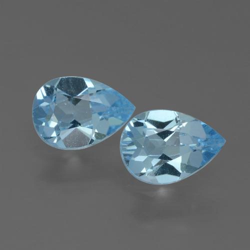 Небесно Голубой Топаз Камень - 0.8ct Фасетная Груша (ID: 433289)
