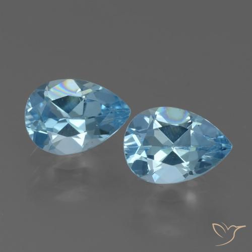 1.77ctw Natural Swiss Blue Topaz, Pear Shape, VVS-VS