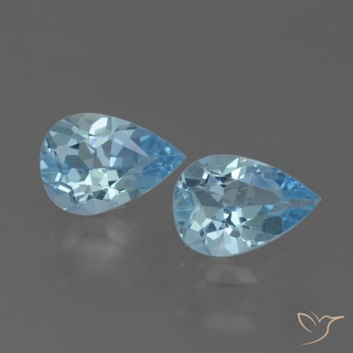 1.55ctw Natural Sky Blue Topaz, Pear Shape, VVS-VS
