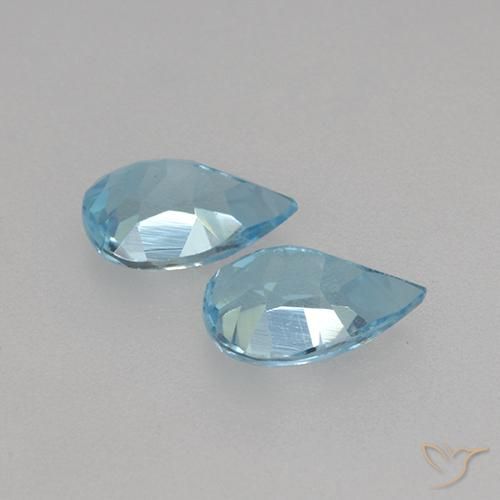 Topaz Gemstones in 7 x 5 mm (calibrated) Size for Sale, Topaz Stones in Swiss Blue Color