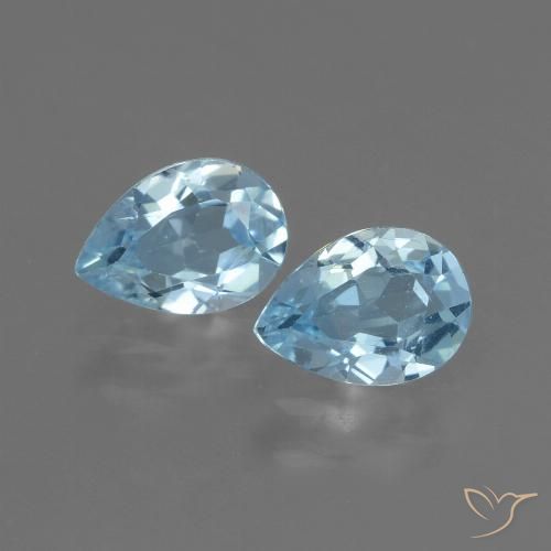 1.69 ct Sky Blue Topaz, 7.1 x 5.1 mm Pear Cut From Brazil, Photo A