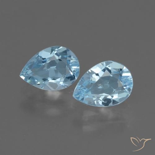 Azul Cielo Topacio Gema - 0.8ct Corte en forma de pera (ID: 433316)