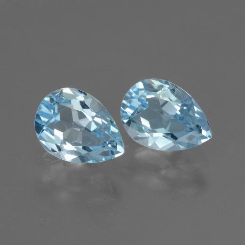 Deep Maya Blue Topaz Gem - 0.9ct Pear Facet (ID: 433318)