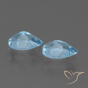 Topaz Gemstones in 7 x 5 mm (calibrated) Size for Sale, Topaz Stones in Swiss Blue Color