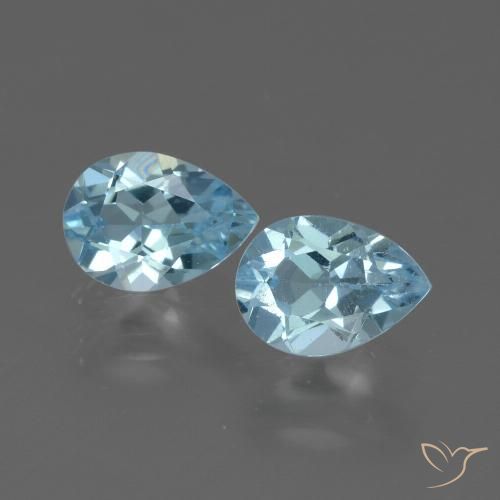 1.65ctw Natural Sky Blue Topaz, Pear Shape, VVS-VS