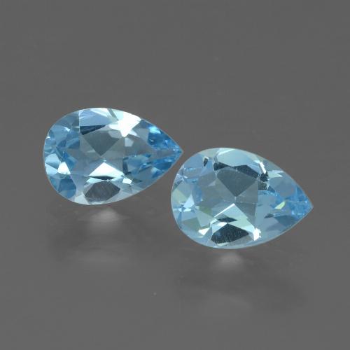 Swiss Blue Topaz Gem - 0.8ct Pear Facet (ID: 433365)