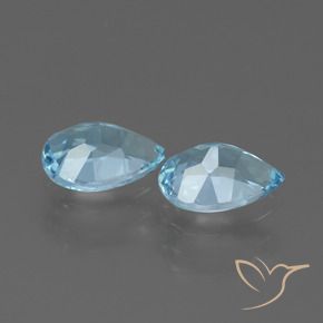 Topaz Gemstones in 7 x 5 mm (calibrated) Size for Sale, Topaz Stones in Swiss Blue Color