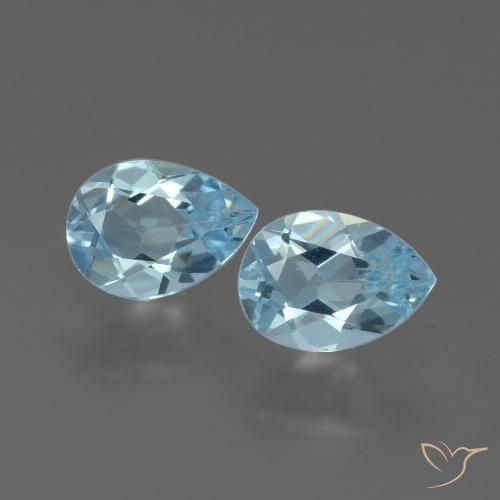 1.53 ct Sky Blue Topaz, 7 x 5.1 mm Pear Cut From Brazil, Photo A
