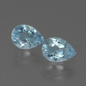 Baby blau Topas Edelstein - 0.9ct Birnen Schliff (ID: 433370)