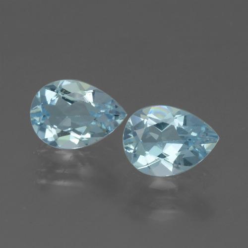 Himmerlblau Topas Edelstein - 0.8ct Birnen Schliff (ID: 433377)