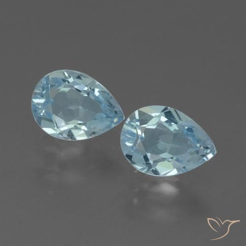 1.74ctw Natural Sky Blue Topaz, Pear Shape, VVS-VS