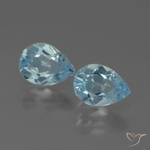 1.73ctw Natural Sky Blue Topaz, Pear Shape, VVS-VS