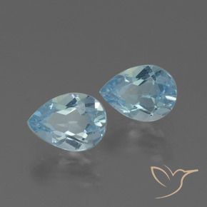 1.73 ctw Blue Topaz Stones, Natural Topaz in Pear Facet Shape for Sale